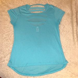 Blue Breathable Mesh Work out top